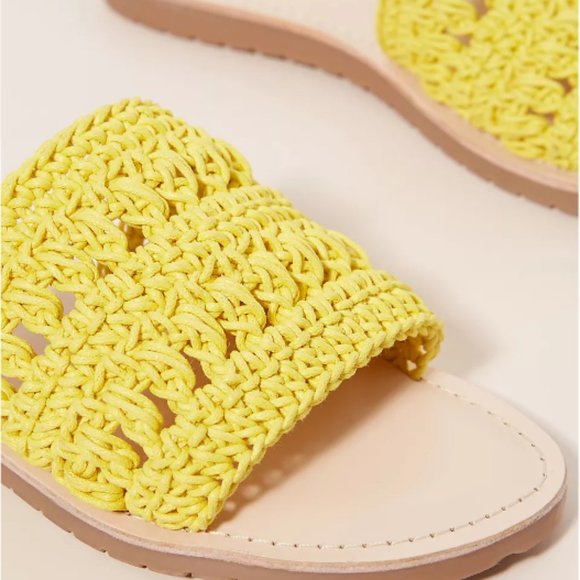 Anthropologie Yellow Crochet Sandals - Picture 4 of 5